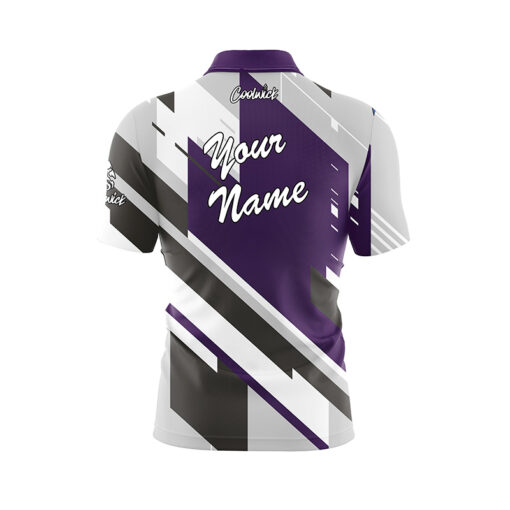Mid Lane Purple Fast Track CoolWick Bowling Jersey - Image 3