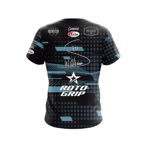 Roto Grip Stu Williams Navy Blast CoolWick Bowling Jersey - Image 2