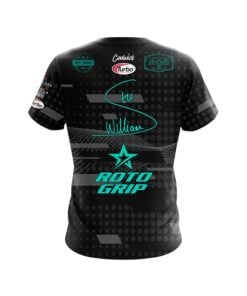 Alternative view of Roto Grip Stu Williams Black Teal CoolWick Bowling Jersey