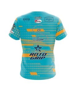 Alternative view of Roto Grip Stu Williams Teal Mayhem CoolWick Bowling Jersey
