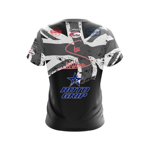 Roto Grip Stu Williams Grey Union Jack CoolWick Bowling Jersey - Image 2