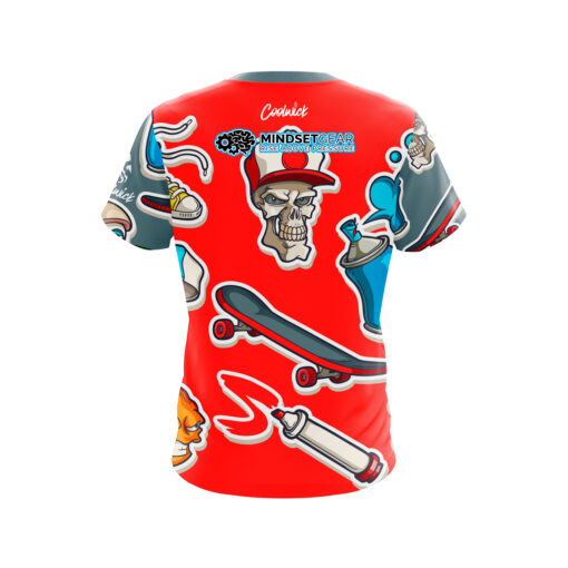 Skater Stickers Mindset Gear CoolWick Bowling Jersey - Image 2