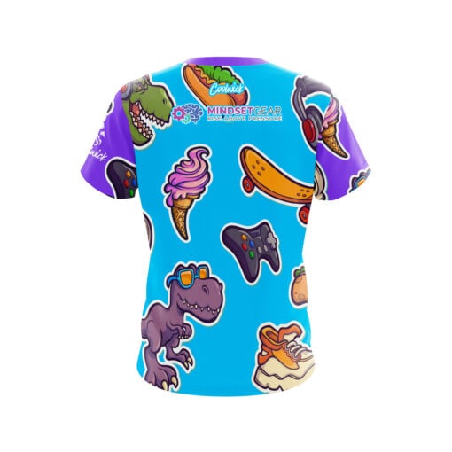 Dino Stickers Mindset Gear CoolWick Bowling Jersey - Image 2
