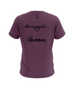 Alternative view of 900 Global Daria Pajak Eggplant Purple CoolWick Bowling Jersey