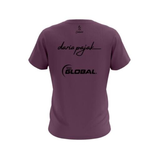 900 Global Daria Pajak Eggplant Purple CoolWick Bowling Jersey - Image 2