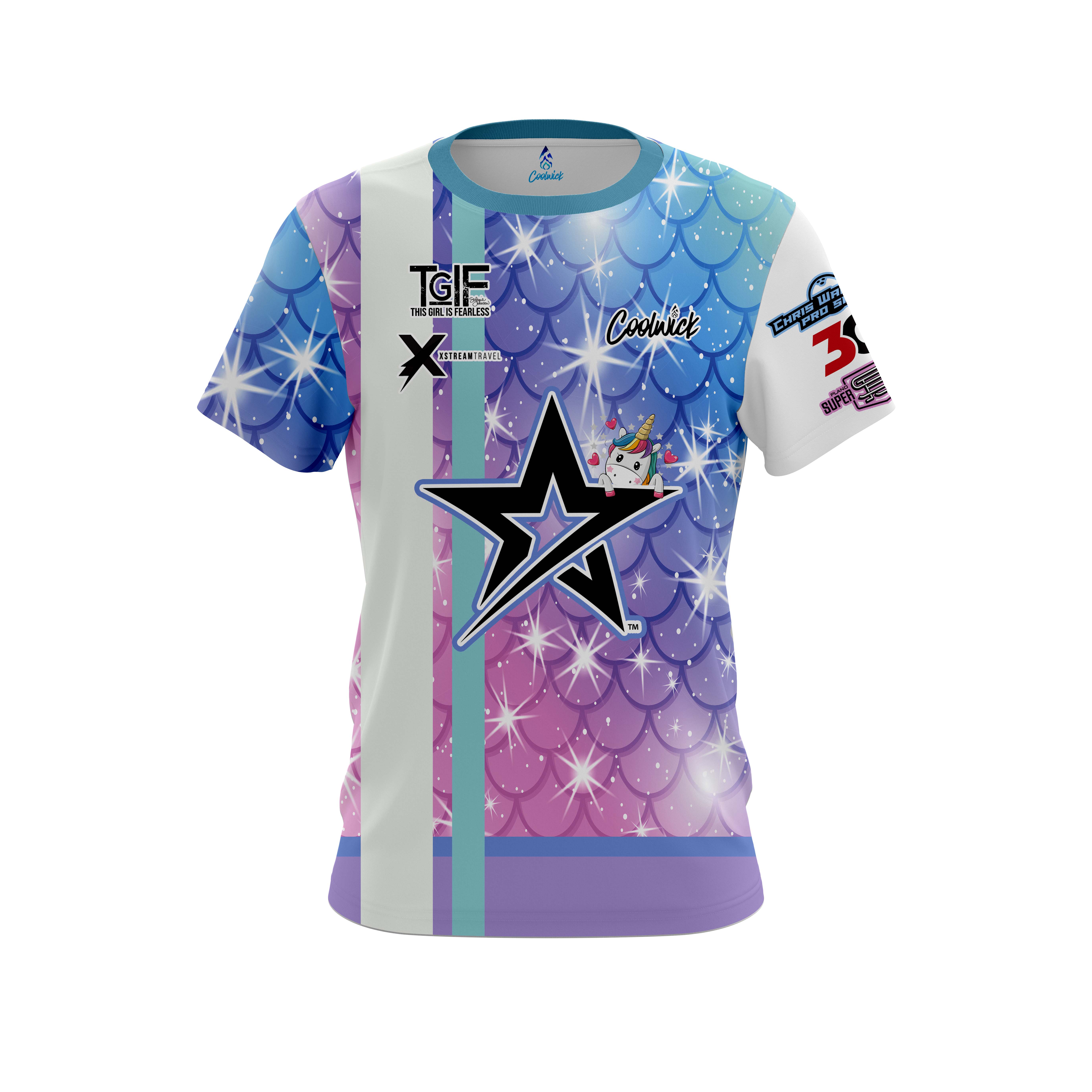 Stefanie Johnson Roto Grip Mermaid Unicorn CoolWick Bowling Jersey