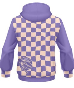 Alternative view of 12Bagger Reign Checkered Purple CoolWick Bowling Hoodie