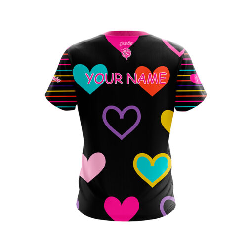 12Bagger Reign Hearts and Stripes CoolWick Bowling Jersey - Image 2