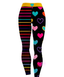 Alternative view of 12Bagger Reign Hearts and Stripes CoolWick Leggings