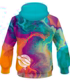Alternative view of 12Bagger Reign Paint Swirl CoolWick Bowling Hoodie