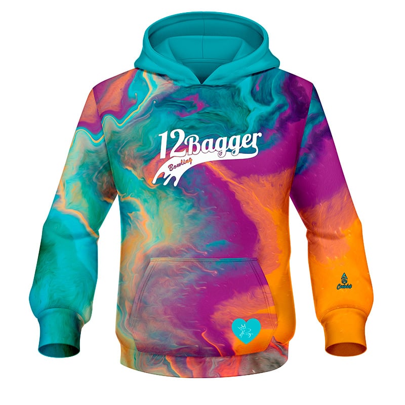 12Bagger Reign Paint Swirl CoolWick Bowling Hoodie