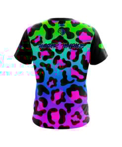 Alternative view of 12Bagger Reign Rainbow Cheetah CoolWick Bowling Jersey