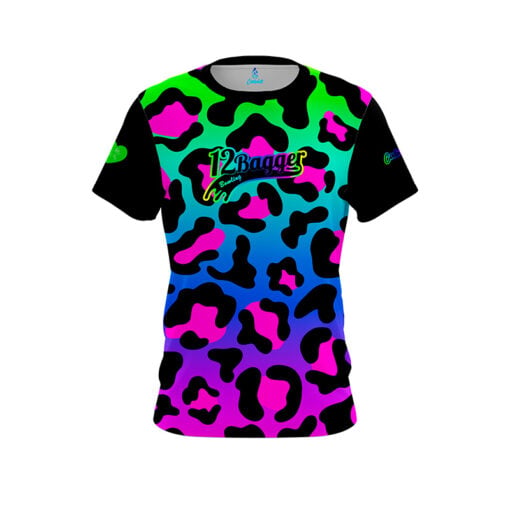 12Bagger Reign Rainbow Cheetah CoolWick Bowling Jersey