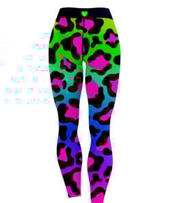 Alternative view of 12Bagger Reign Rainbow Cheetah CoolWick Leggings