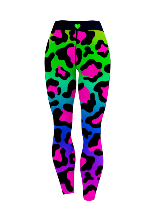 12Bagger Reign Rainbow Cheetah CoolWick Leggings - Image 2