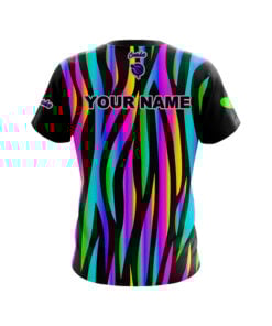 Alternative view of 12Bagger Reign Rainbow Zebra CoolWick Bowling Jersey