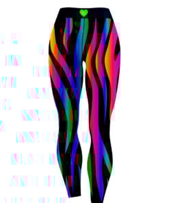 Alternative view of 12Bagger Reign Rainbow Zebra CoolWick Leggings