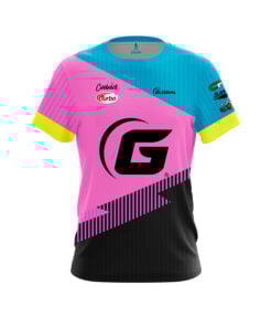 900 Global Chris Sloan Pink Blue Velocity CoolWick Bowling Jersey