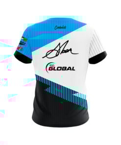 Alternative view of 900 Global Chris Sloan Blue Velocity CoolWick Bowling Jersey
