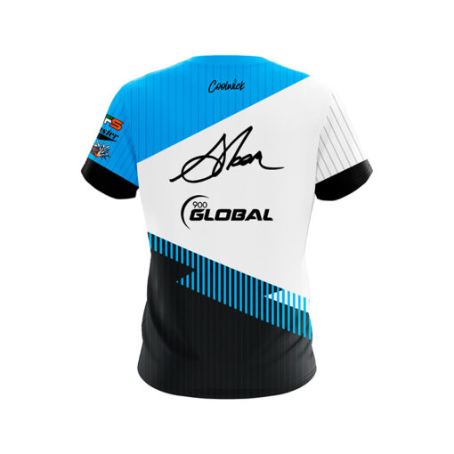 900 Global Chris Sloan Blue Velocity CoolWick Bowling Jersey - Image 2