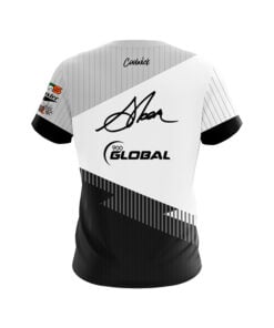 Alternative view of 900 Global Chris Sloan White Grey Velocity CoolWick Bowling Jersey