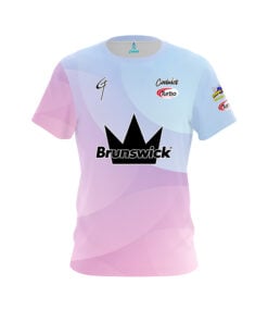Brunswick Gary Faulkner Jr. Blue Pink Gradient CoolWick Bowling Jersey