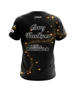 Alternative view of Brunswick Gary Faulkner Jr. Gold Glitter CoolWick Bowling Jersey
