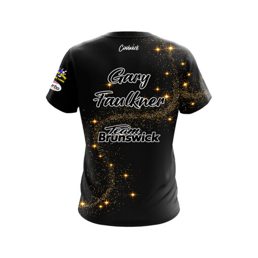Brunswick Gary Faulkner Jr. Gold Glitter CoolWick Bowling Jersey - Image 2