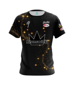 Brunswick Gary Faulkner Jr. Gold Glitter CoolWick Bowling Jersey