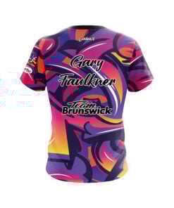 Alternative view of Brunswick Gary Faulkner Jr. Graffiti CoolWick Bowling Jersey