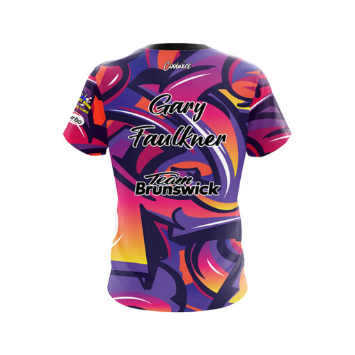 Brunswick Gary Faulkner Jr. Graffiti CoolWick Bowling Jersey - Image 2
