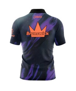 Alternative view of Brunswick Rhino Purple Black Fast Track CoolWick Bowling Jersey
