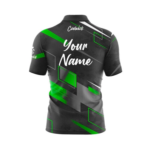 CoolWick Elite Ekirts Green Grey Sash Zip Jersey - Image 2