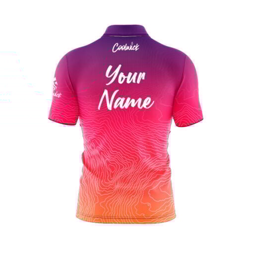 CoolWick Elite Pink Purple Seraps Sash Zip Jersey - Image 2