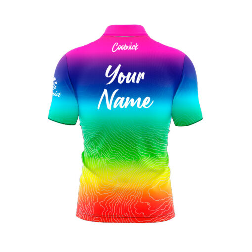 CoolWick Elite Rainbow Seraps Sash Zip Jersey - Image 2