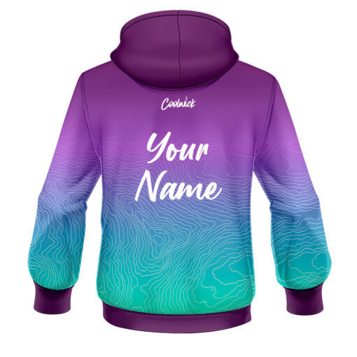 CoolWick Elite Purple Teal Seraps Hoodie - Image 2