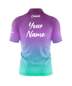 Alternative view of CoolWick Elite Purple Teal Seraps Sash Zip Jersey