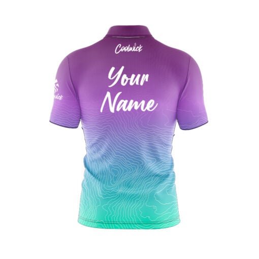 CoolWick Elite Purple Teal Seraps Sash Zip Jersey - Image 2