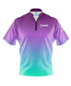 CoolWick Elite Purple Teal Seraps Sash Zip Jersey