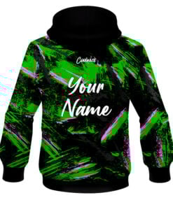 Alternative view of CoolWick Elite Snip Net Green Black Hoodie
