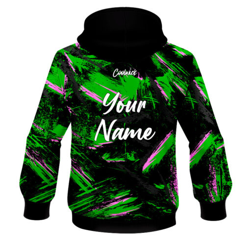 CoolWick Elite Snip Net Green Black Hoodie - Image 2