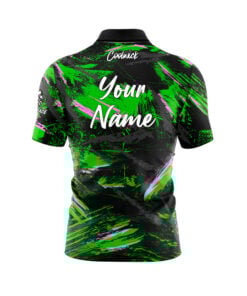 Alternative view of CoolWick Elite Snip Net Green Black Sash Zip Jersey