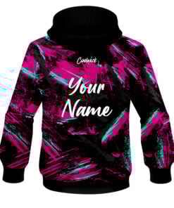 Alternative view of CoolWick Elite Snip Net Pink Black Hoodie