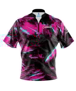 CoolWick Elite Snip Net Pink Black Sash Zip Jersey