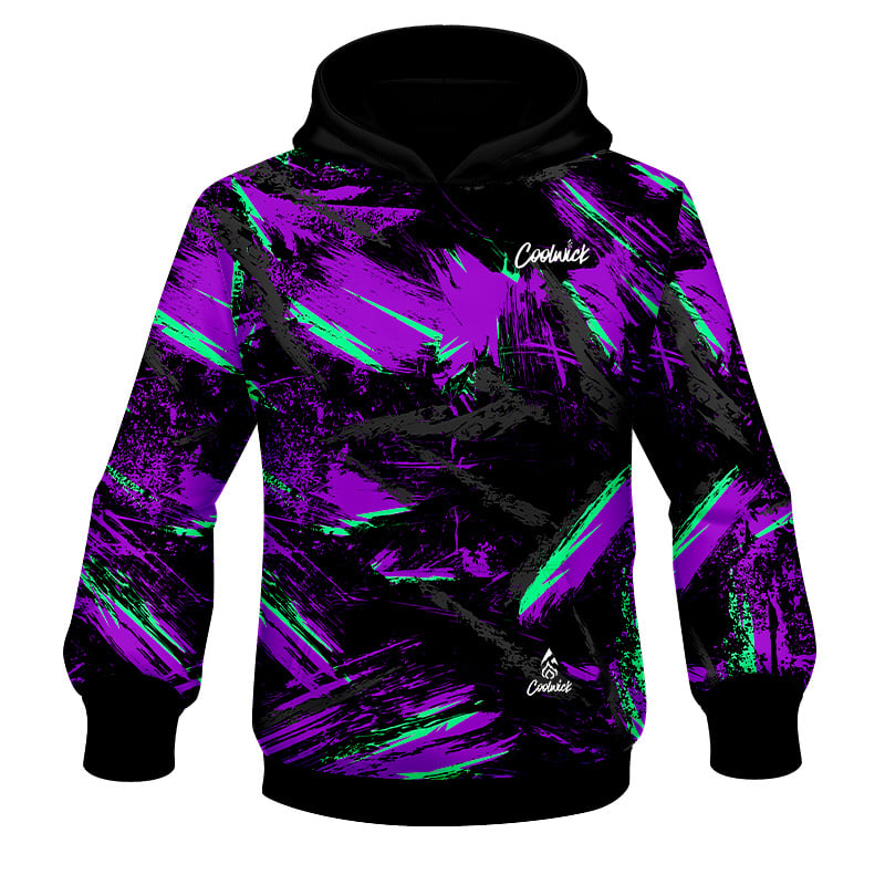 CoolWick Elite Snip Net Purple Black Hoodie