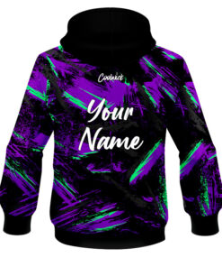 Alternative view of CoolWick Elite Snip Net Purple Black Hoodie