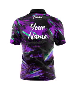 Alternative view of CoolWick Elite Snip Net Purple Black Sash Zip Jersey