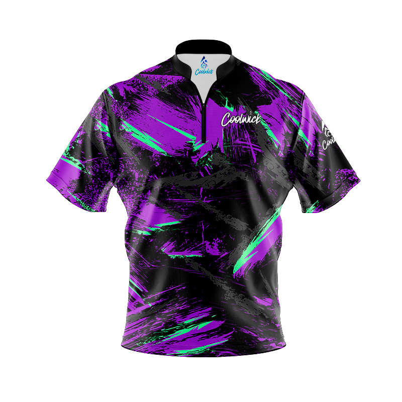 CoolWick Elite Snip Net Purple Black Sash Zip Jersey - CoolWick Bowling ...