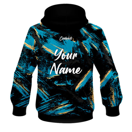 CoolWick Elite Snip Net Teal Black Hoodie - Image 2