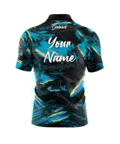 Alternative view of CoolWick Elite Snip Net Teal Black Sash Zip Jersey